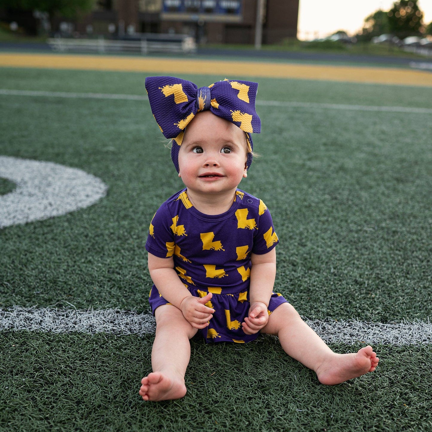 Tutu Onesie Louisiana Purple & Gold