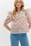 Floral Entro Top - Pink or Blue