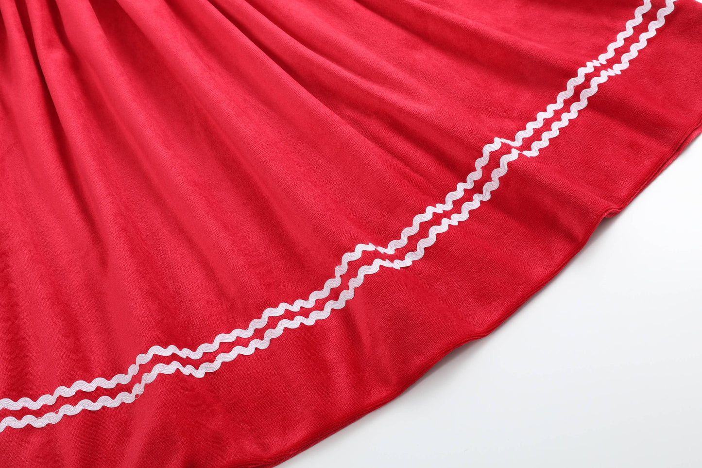 Red Velvet Nativity Dress
