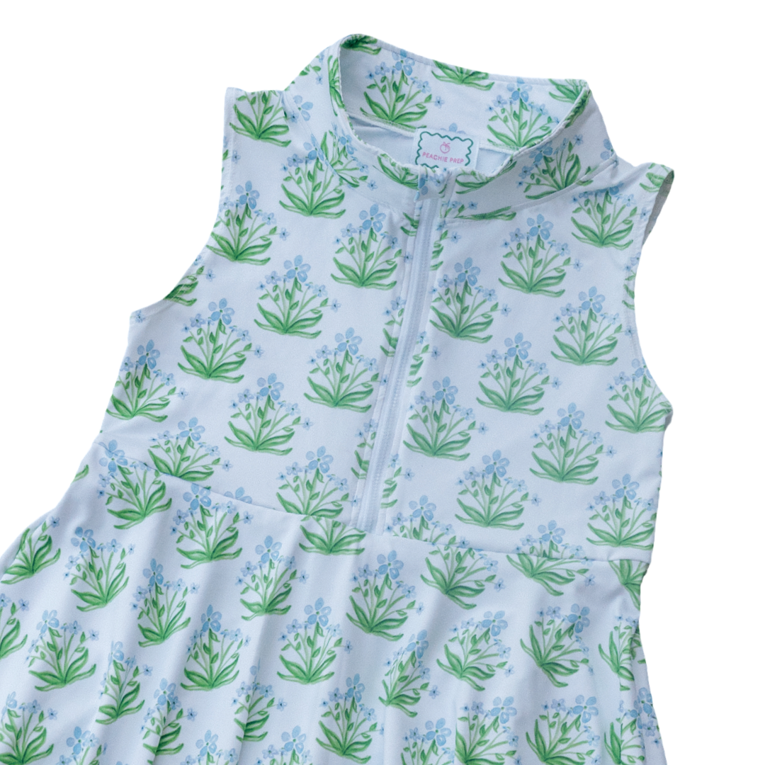 Reese Tennis Dress in Blue Bouquet