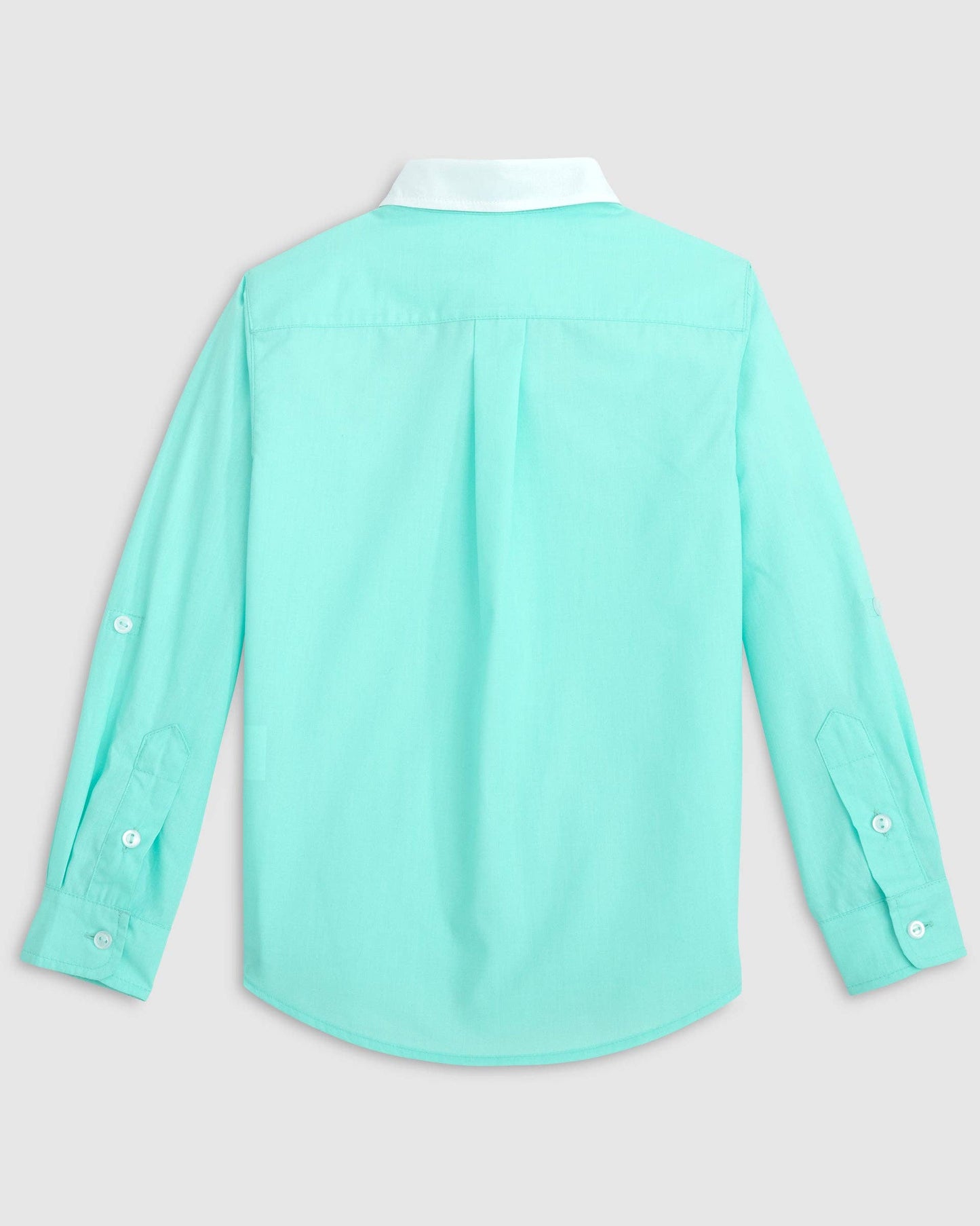 Boys' Embroidered Bunny Pocket Collared Shirt