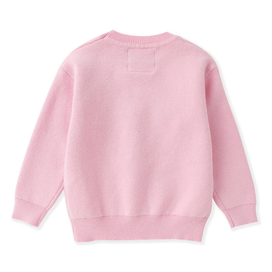 Sparkle Bow Sweater - Pink