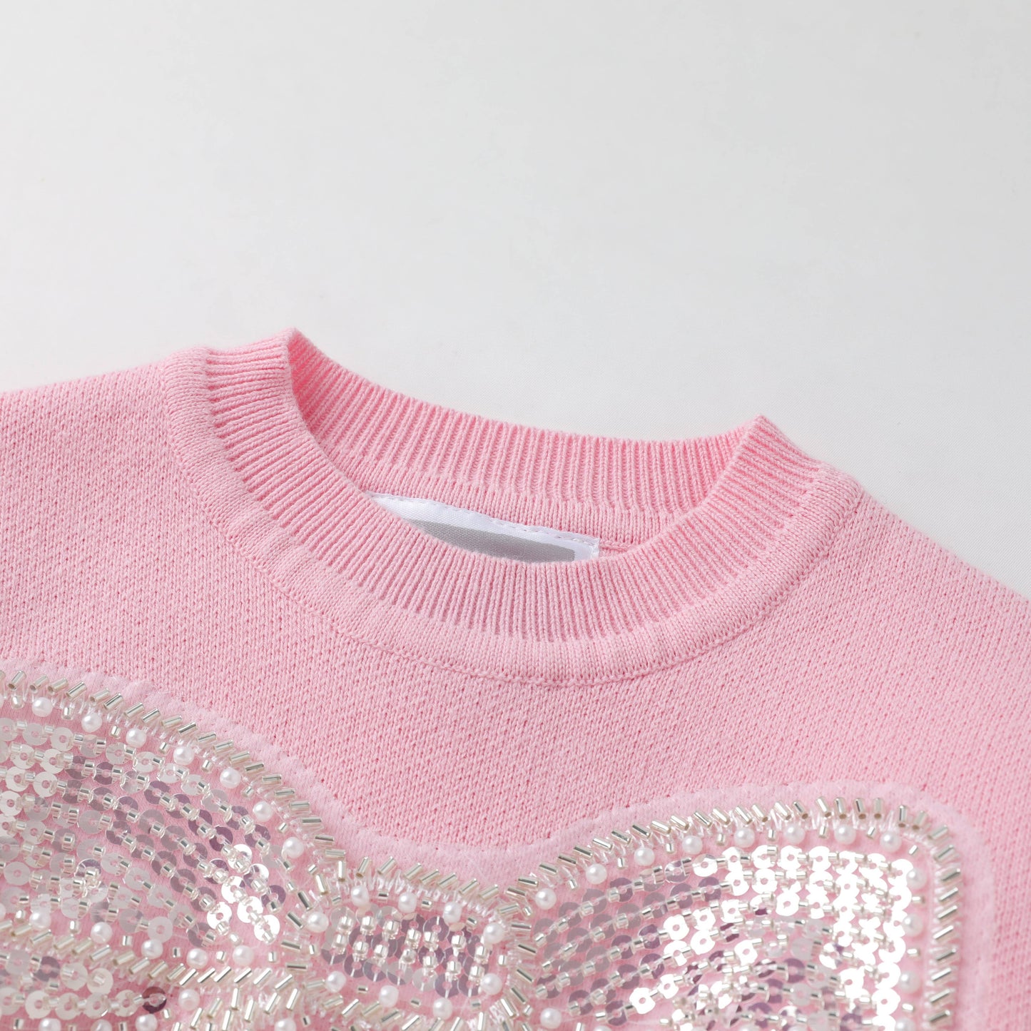 Sparkle Bow Sweater - Pink