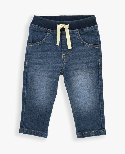 Boys Medium Wash Denim Stretch Denim Pull-on Jeans