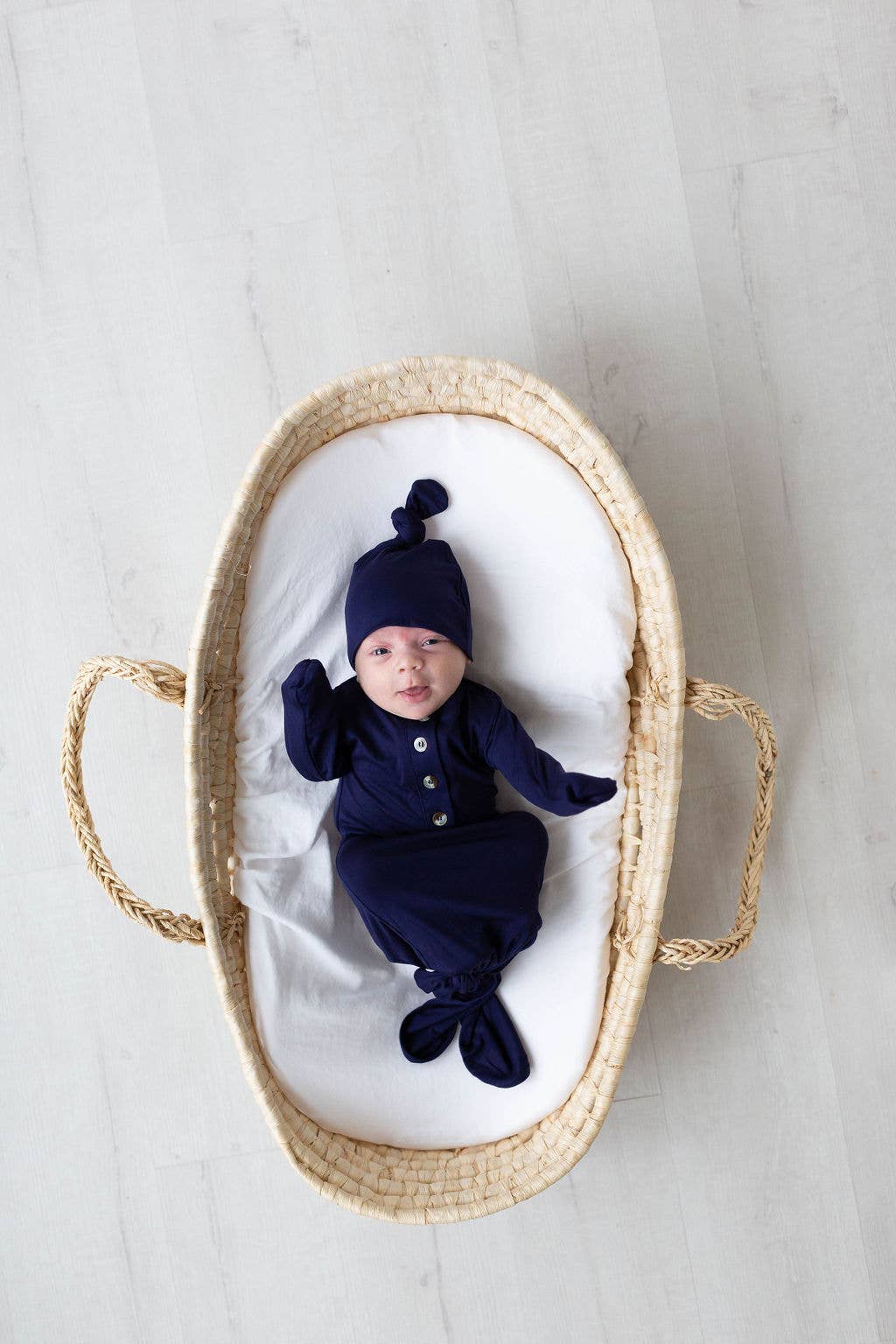 Newborn Knotted Baby Gown and Hat Sets - Baby Clothing