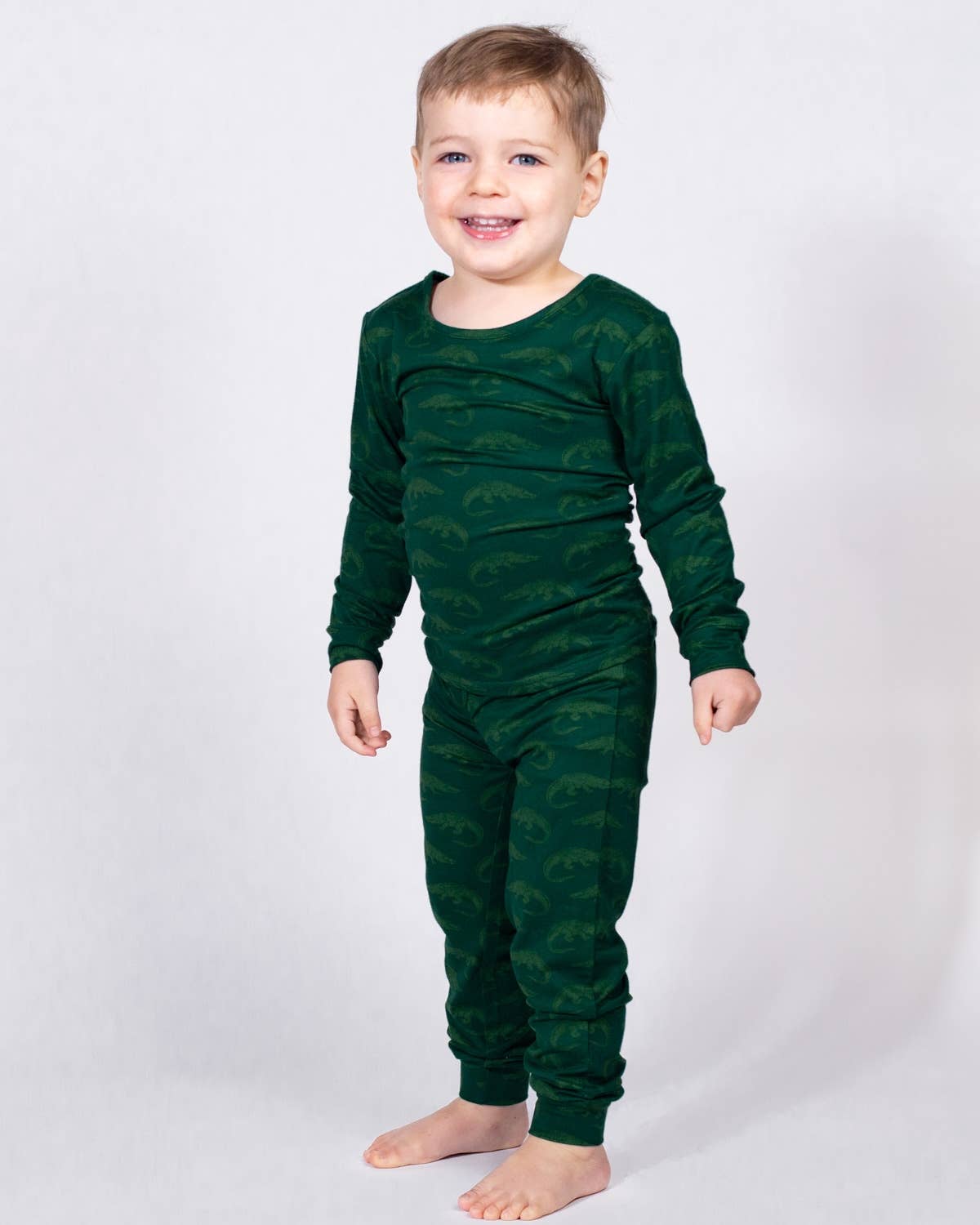 Kid's Gator Chomp Long Sleeve Pajamas
