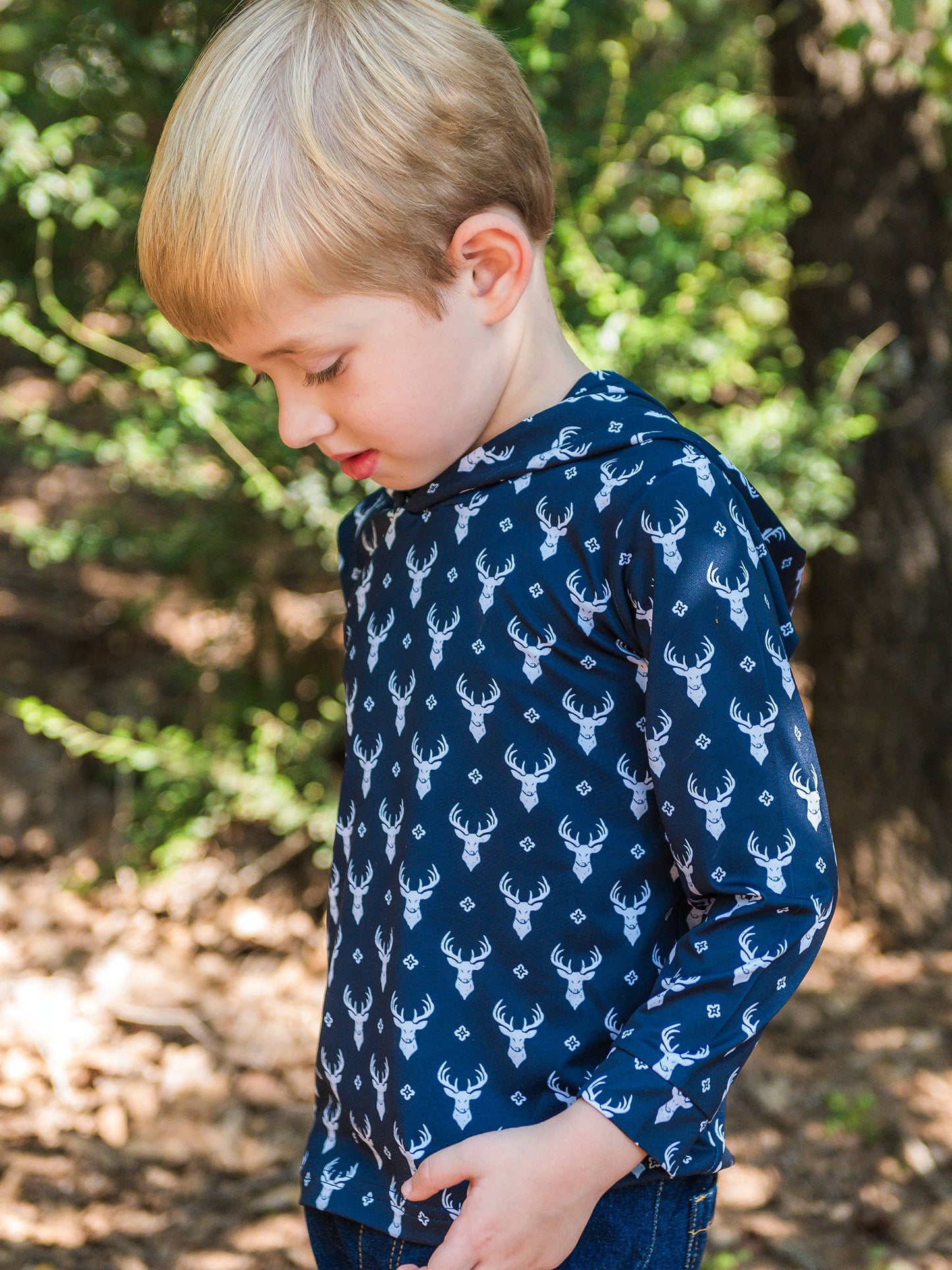 Boys Deer Lodge Performance Hooded Shirt