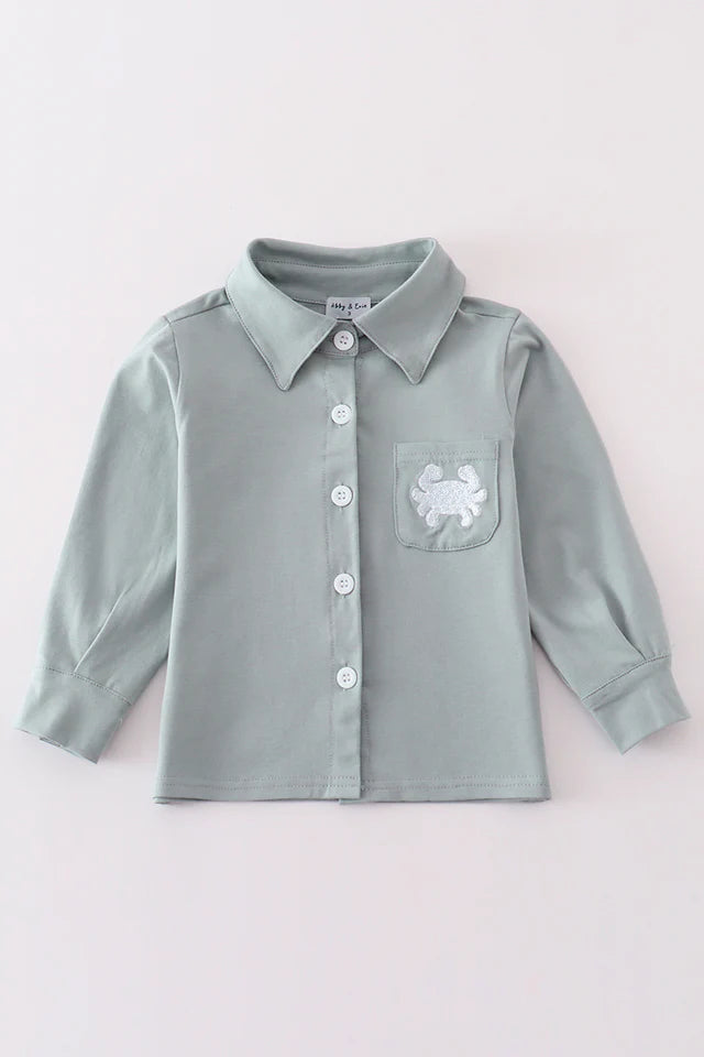 Crab Button Down Shirt
