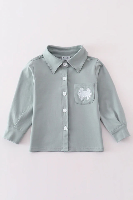 Crab Button Down Shirt