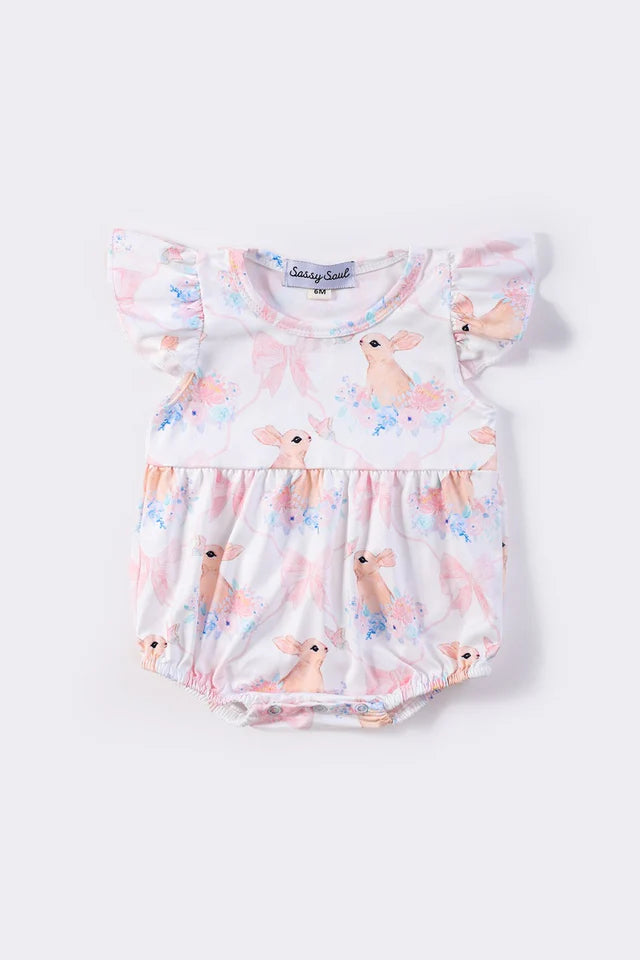Pink Bunny Print Bubble