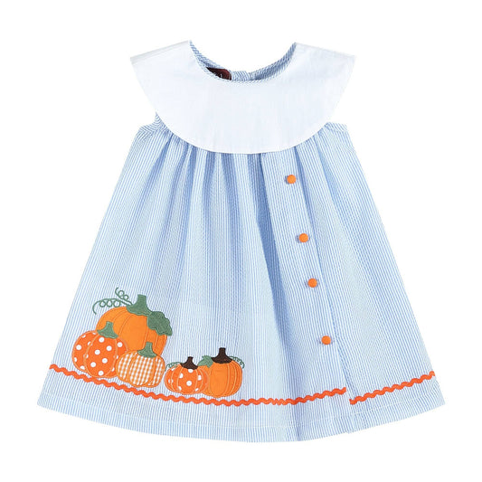 Searsucker Blue Pumpkin Dress