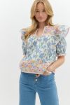 Floral Entro Top - Pink or Blue