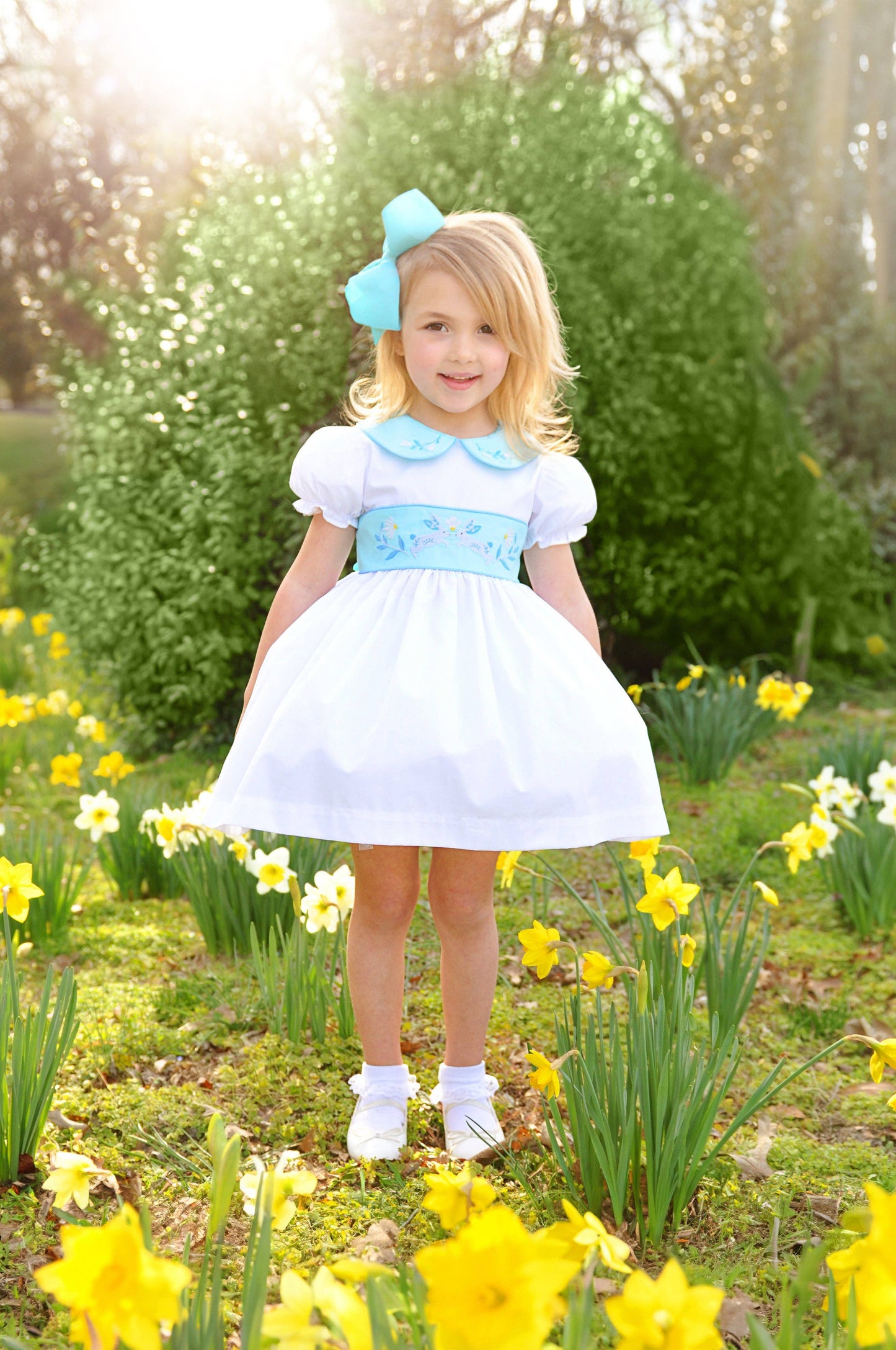 Embroidered Bunny Dress
