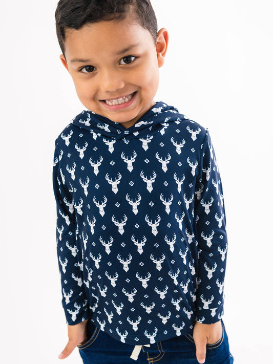 Boys Deer Lodge Performance Hooded Shirt