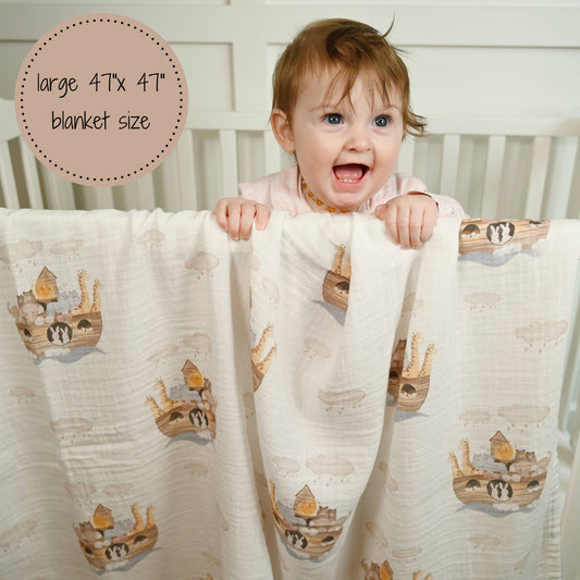 Noah's Ark Swaddle Blanket