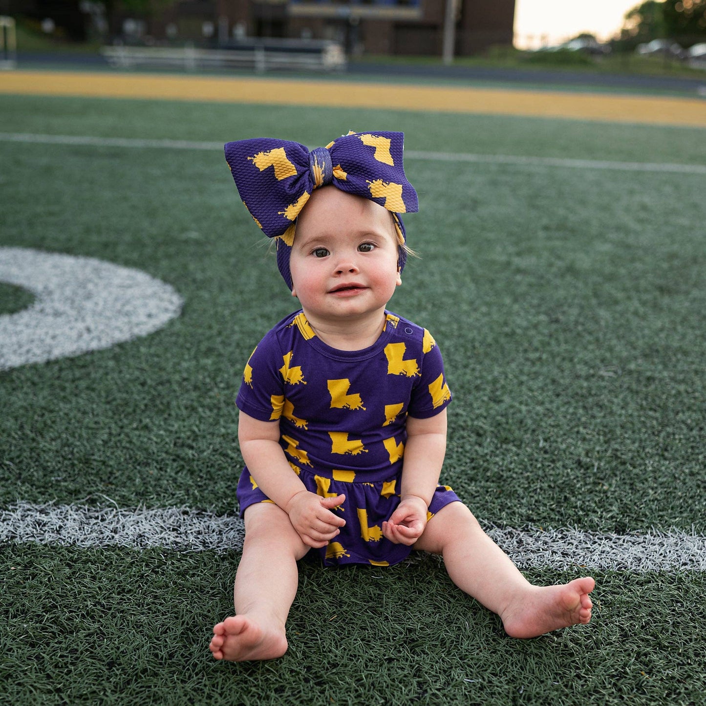 Tutu Onesie Louisiana Purple & Gold