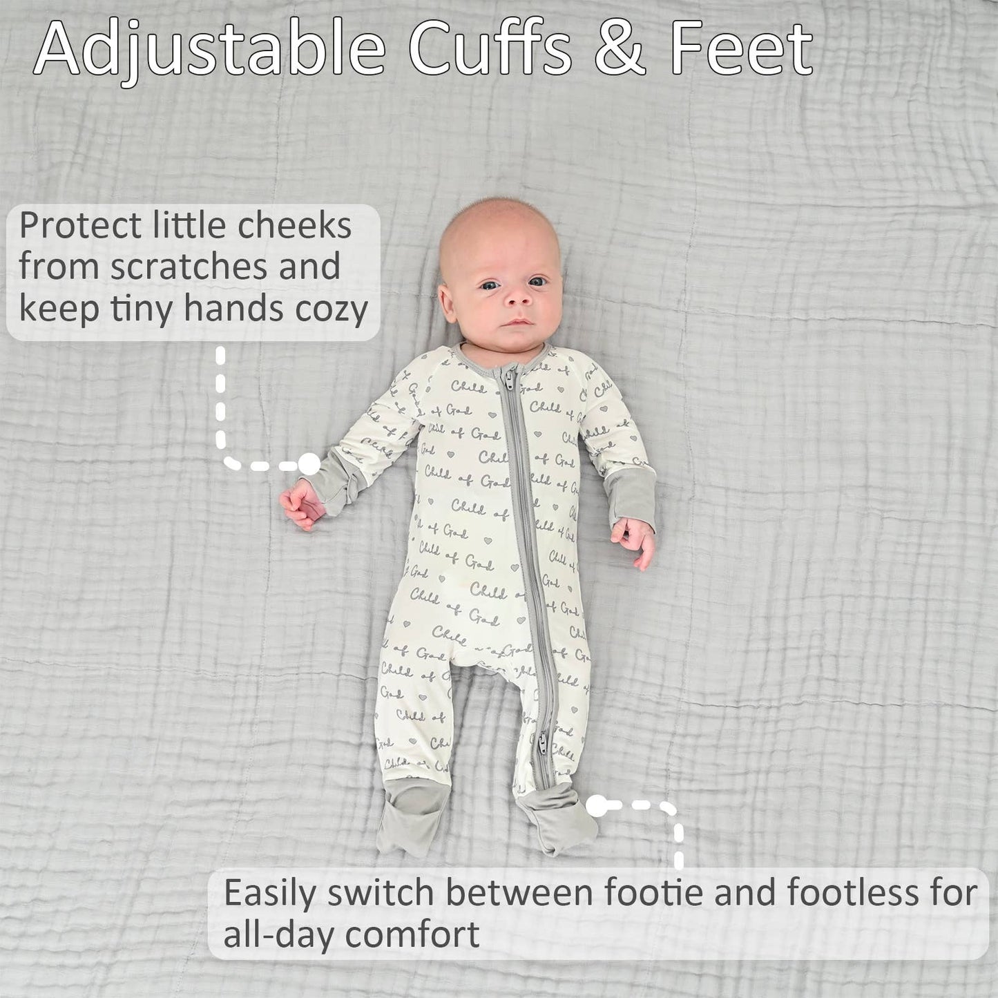 Child Of God Bamboo PJs 2-Way Zip