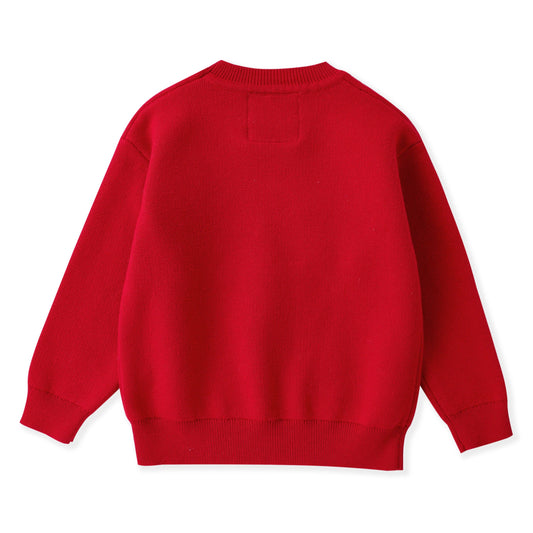 Sparkle Bow Sweater - Red