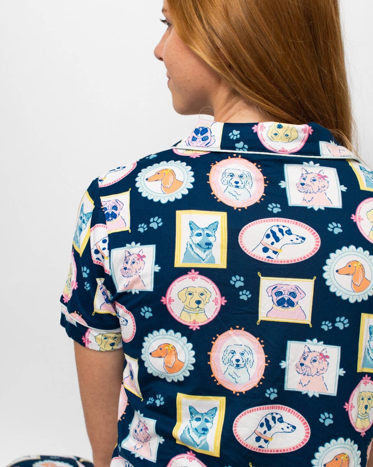 Royal Pups Button Up Top & Shorts