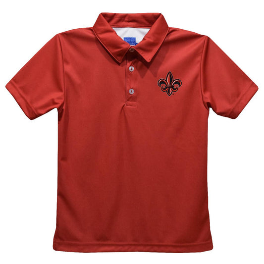 ULL Embroidered Red Polo Shirt