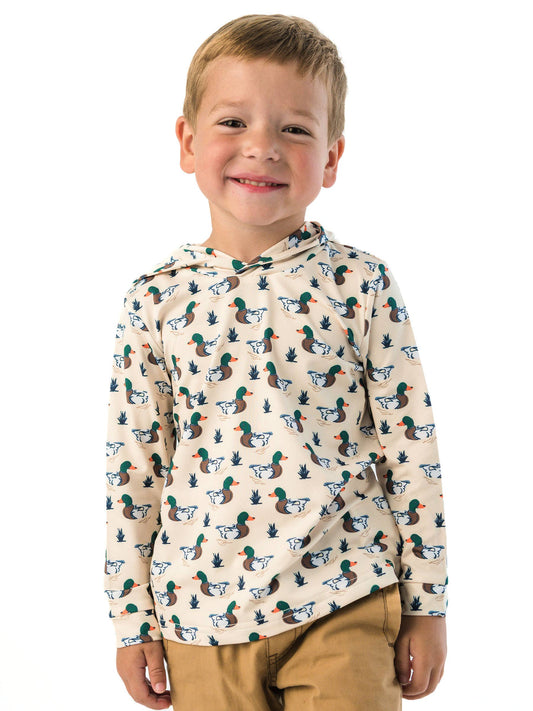 Boys Mallard Performance Hooded Shirt