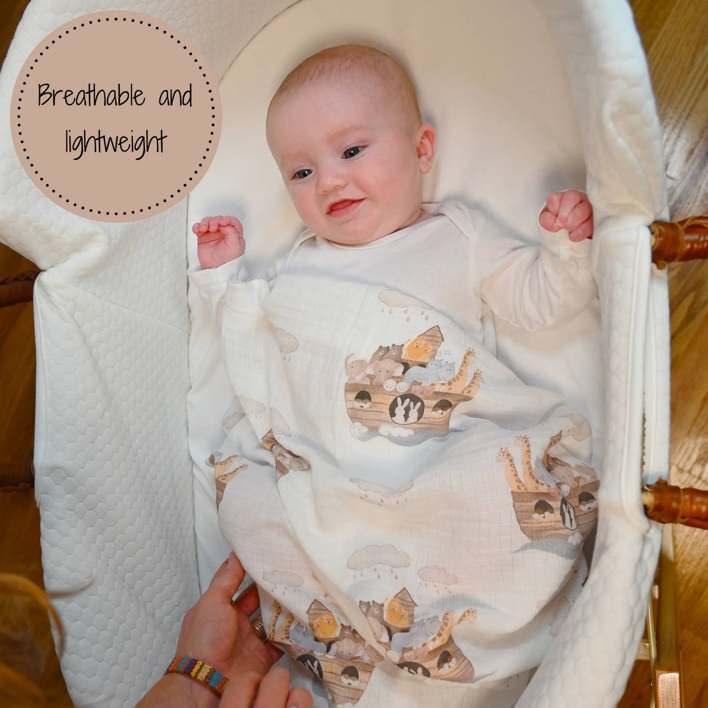 Noah's Ark Swaddle Blanket