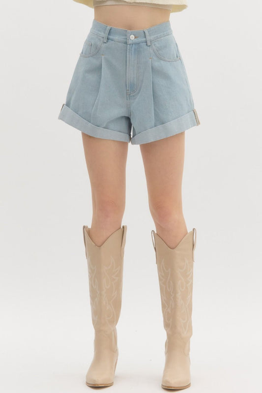 Denim Shorts - Light Blue