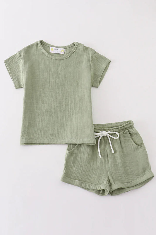Muslin Boy Short Set