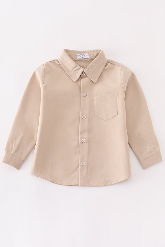 Khaki LS Buttondown