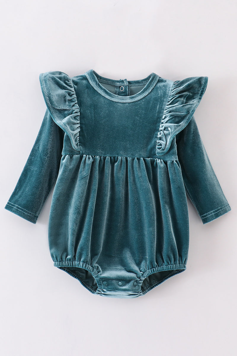 Teal Velvet Twirl Bubble