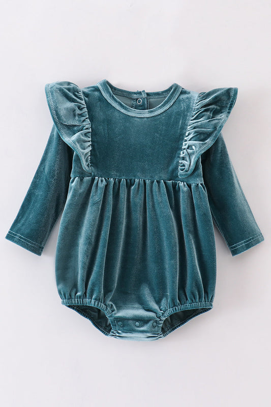 Teal Velvet Twirl Bubble