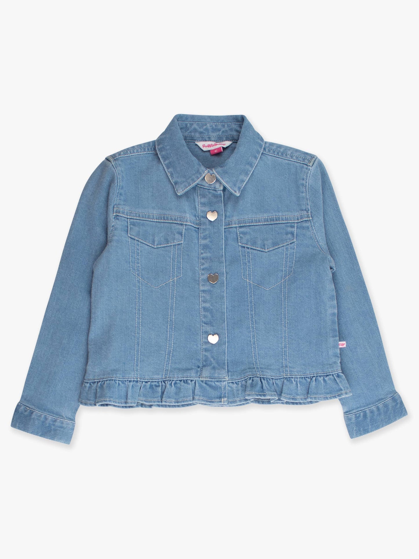 Girls Ruffle Denim Jacket