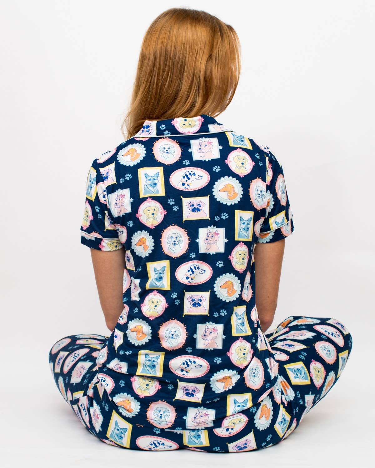 Royal Pups Button Up Top & Shorts