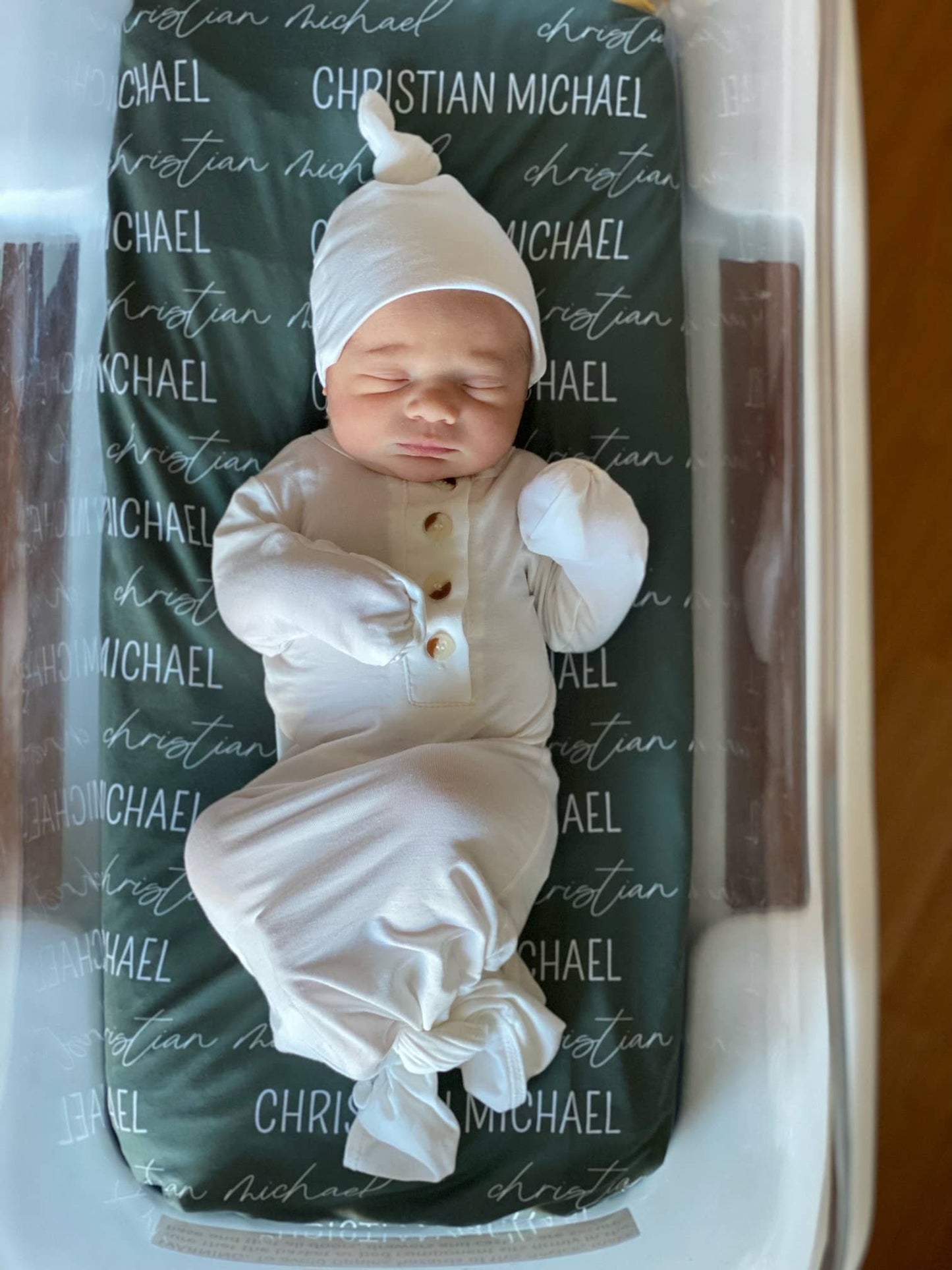 Newborn Knotted Baby Gown and Hat Sets - Baby Clothing