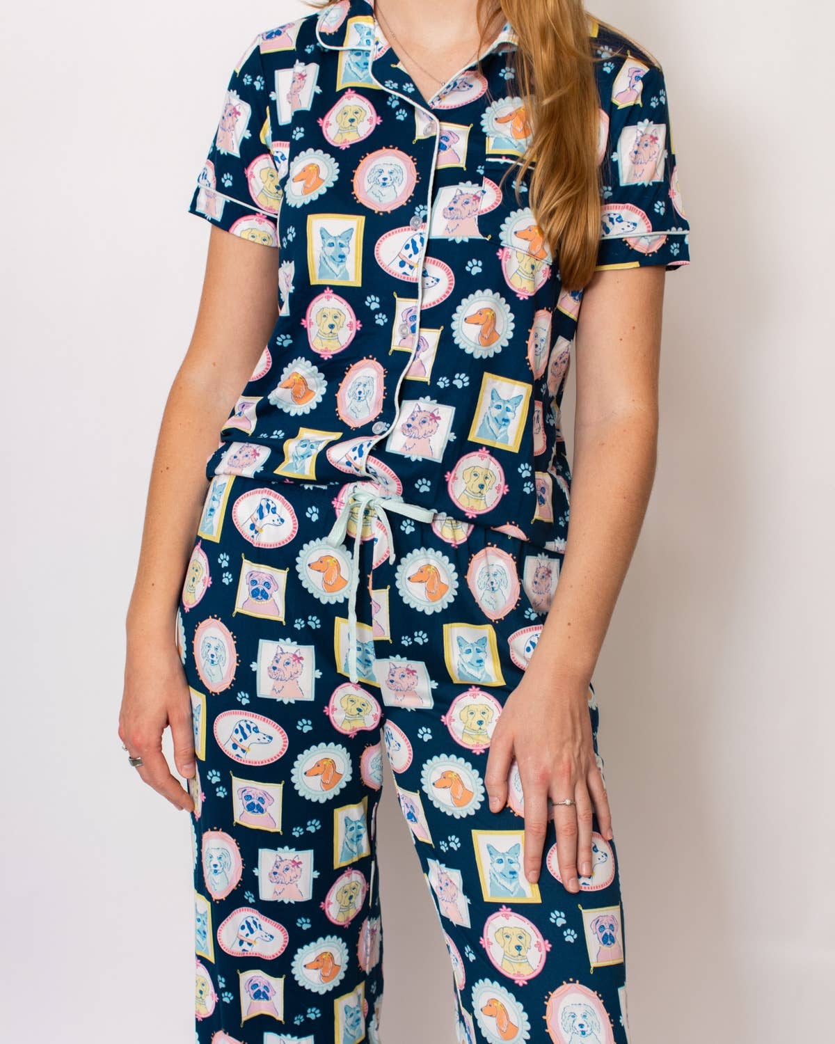 Royal Pups Button Up Top & Shorts