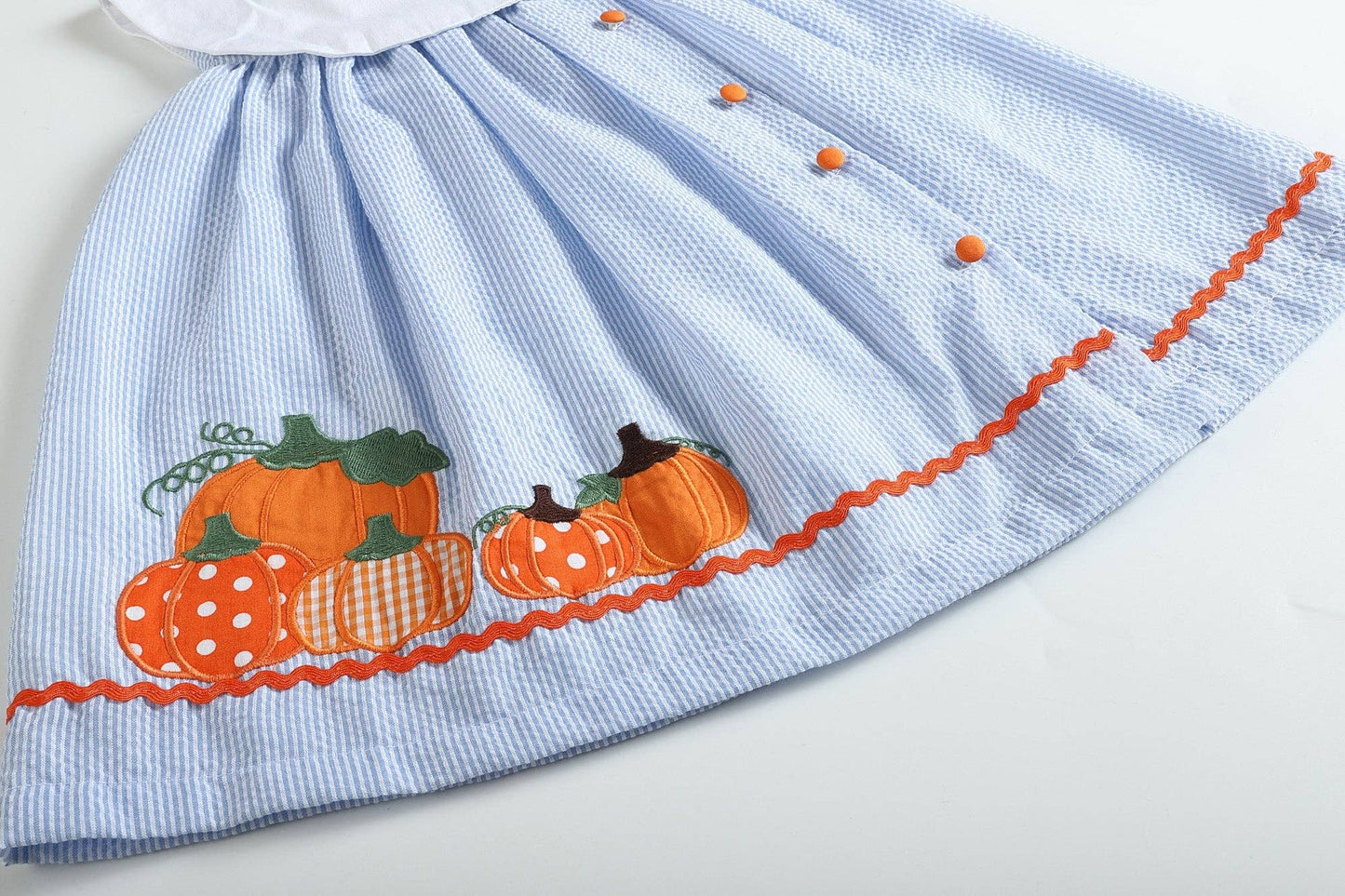 Searsucker Blue Pumpkin Dress
