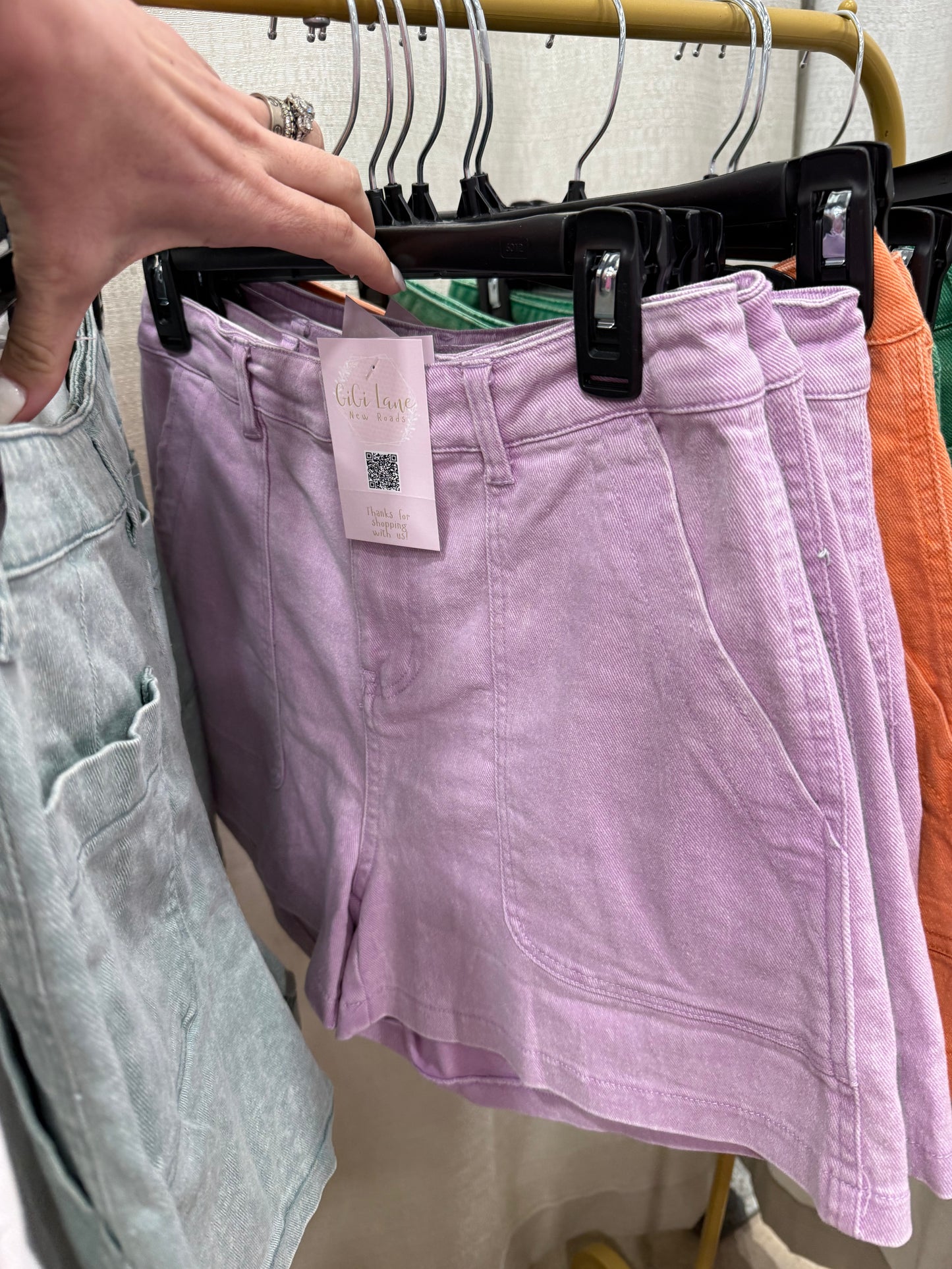 Colored Denim Shorts Entro