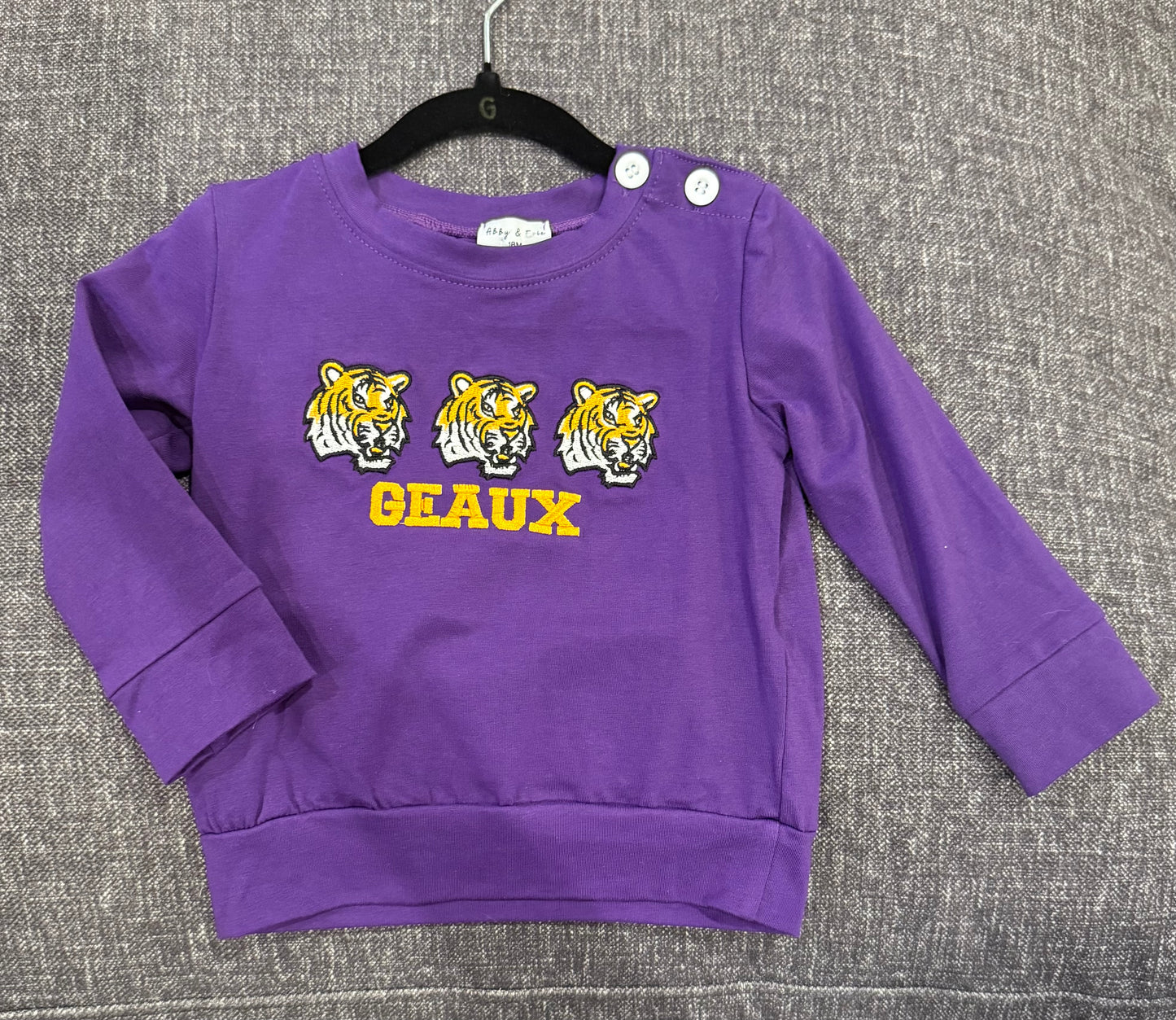 Purple GEAUX Tiger Sweatshirt