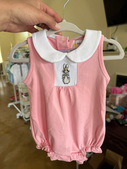 Pink Bubble w/ Embroidered Bunny
