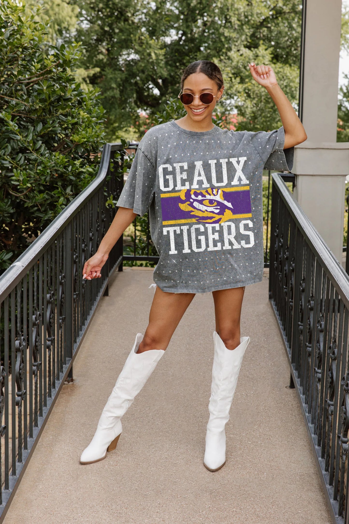 Geaux Tigers Rhinestone Tee