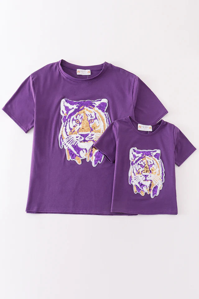 LSU Tiger Sequin T shirt