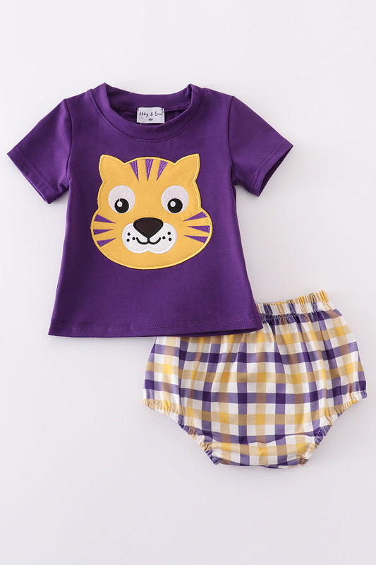 LSU Baby Tiger Boy Bloomer Set