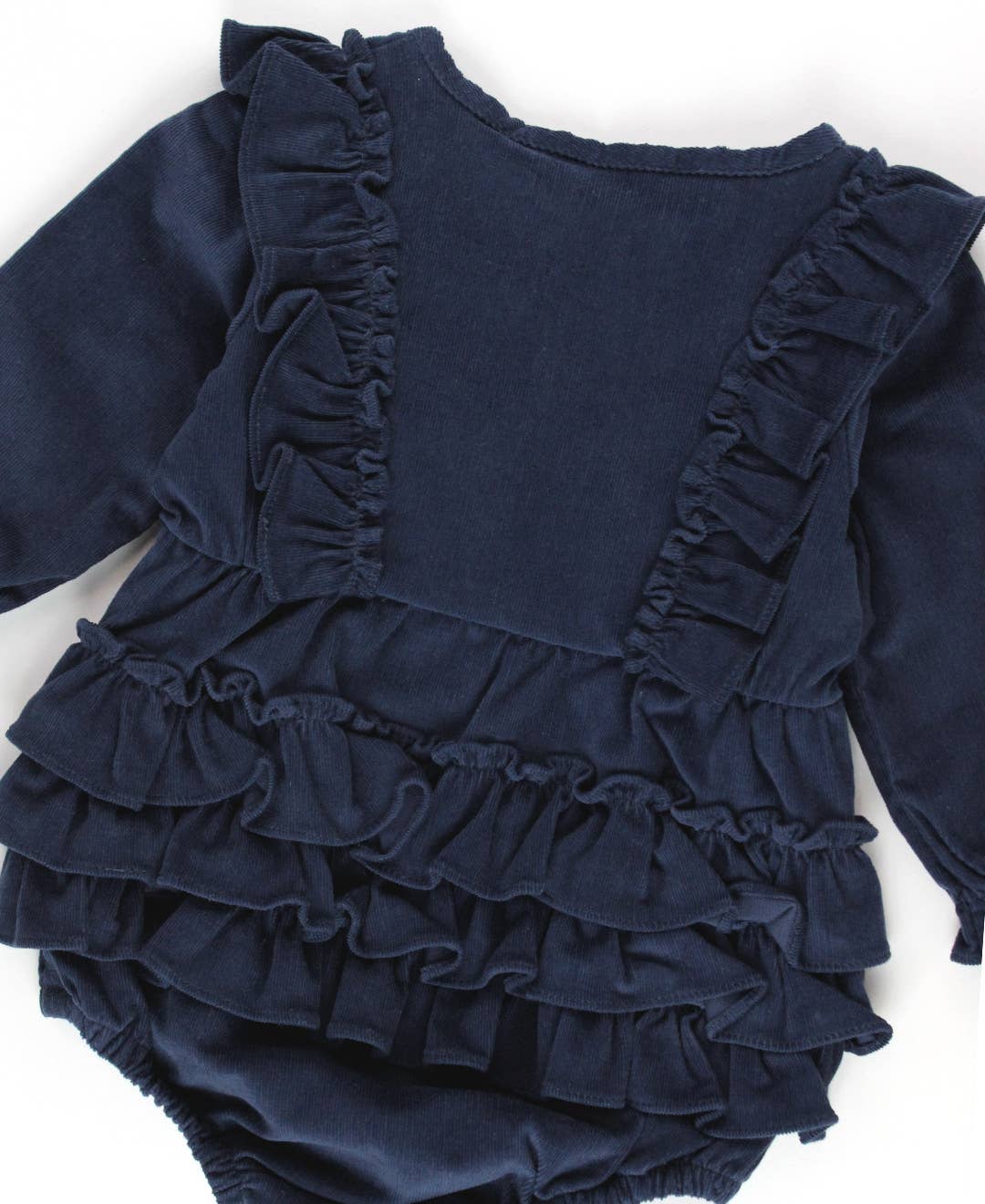 Girls Navy Corduroy Bubble