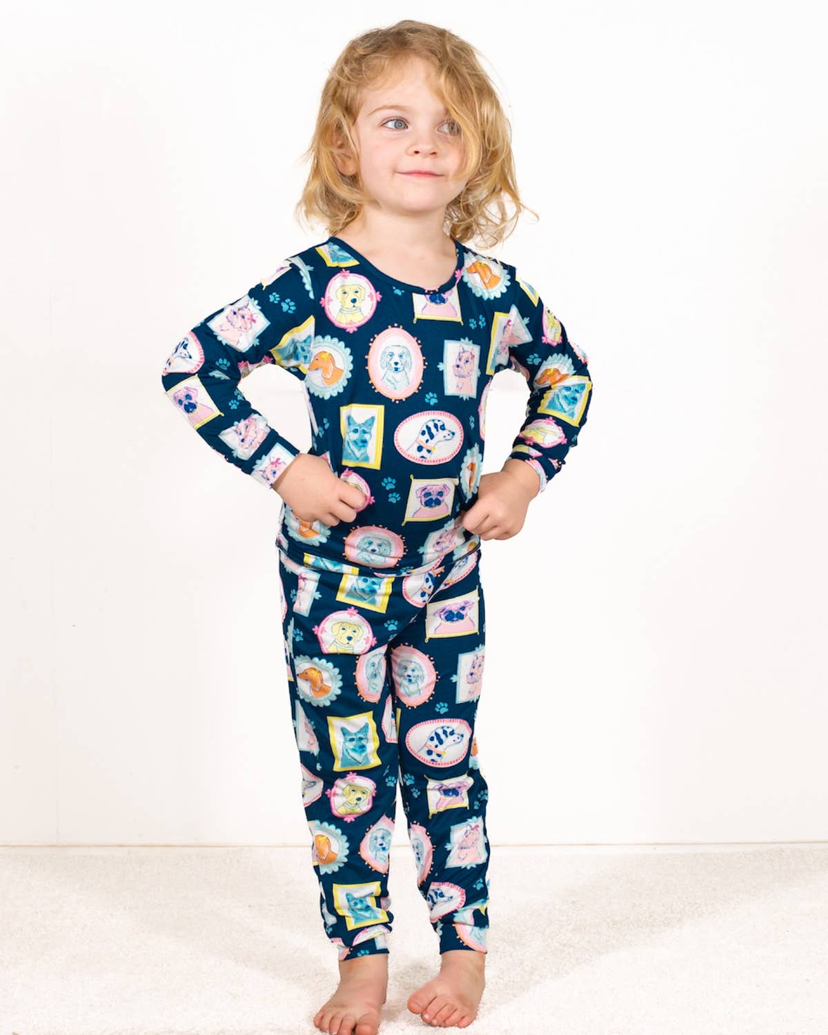 Kid's Royal Pups Long Sleeve Pajamas