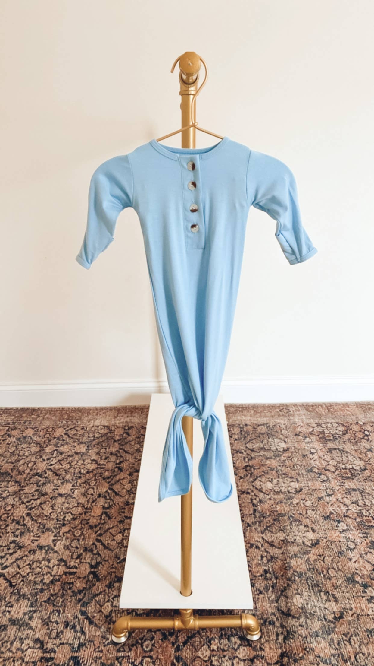Newborn Knotted Baby Gown and Hat Sets - Baby Clothing