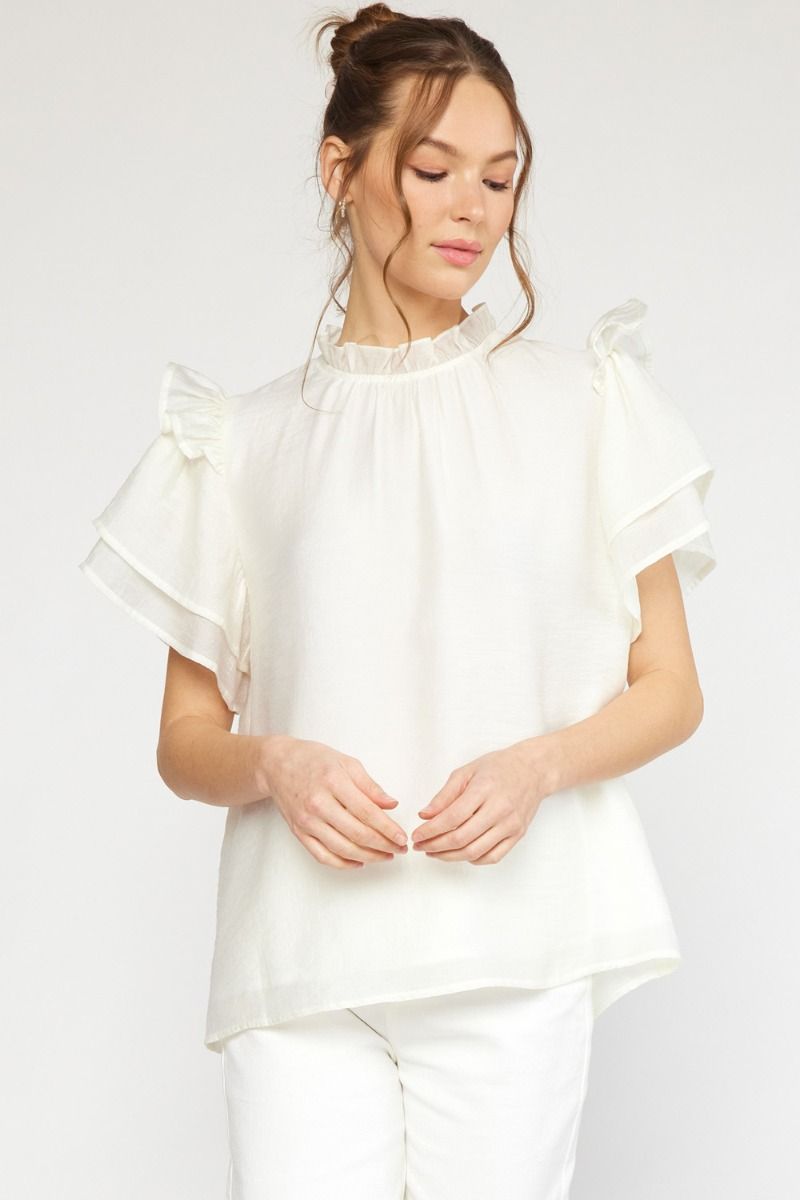 Flutter Sleeve Top